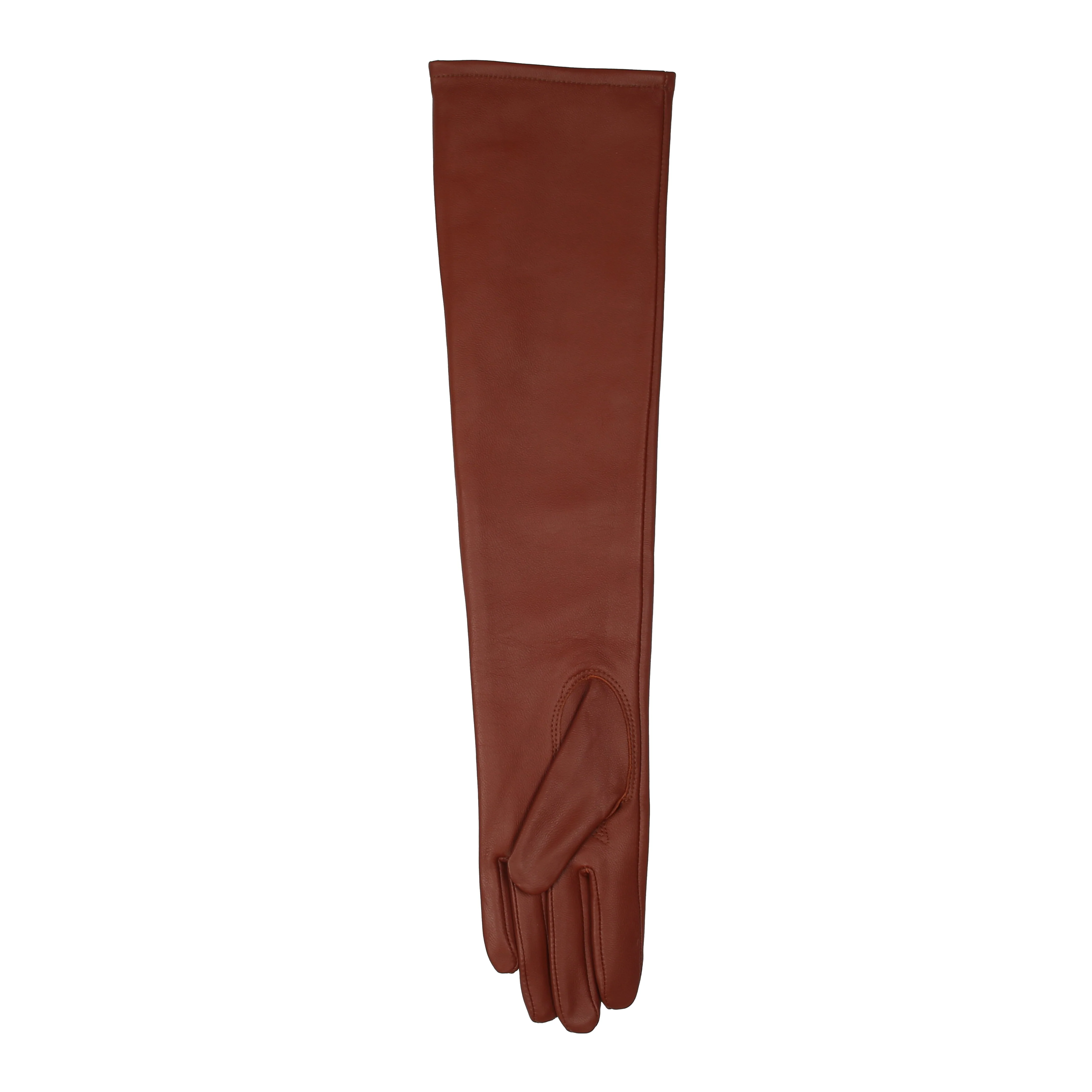 Women's Single-Point Long Above-Elbow Lined Leather Gloves - Image 43