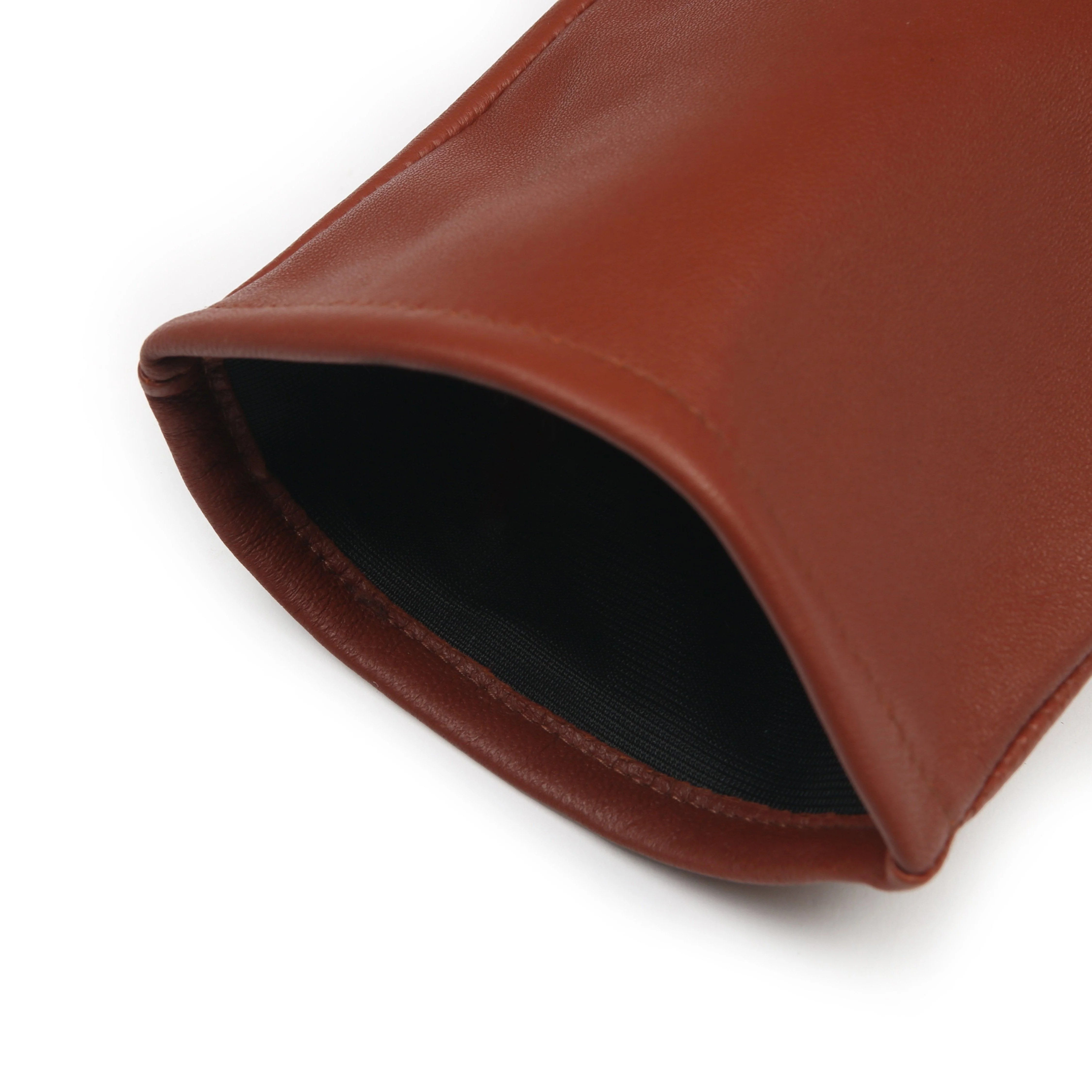 Women's Single-Point Long Above-Elbow Lined Leather Gloves - Image 47