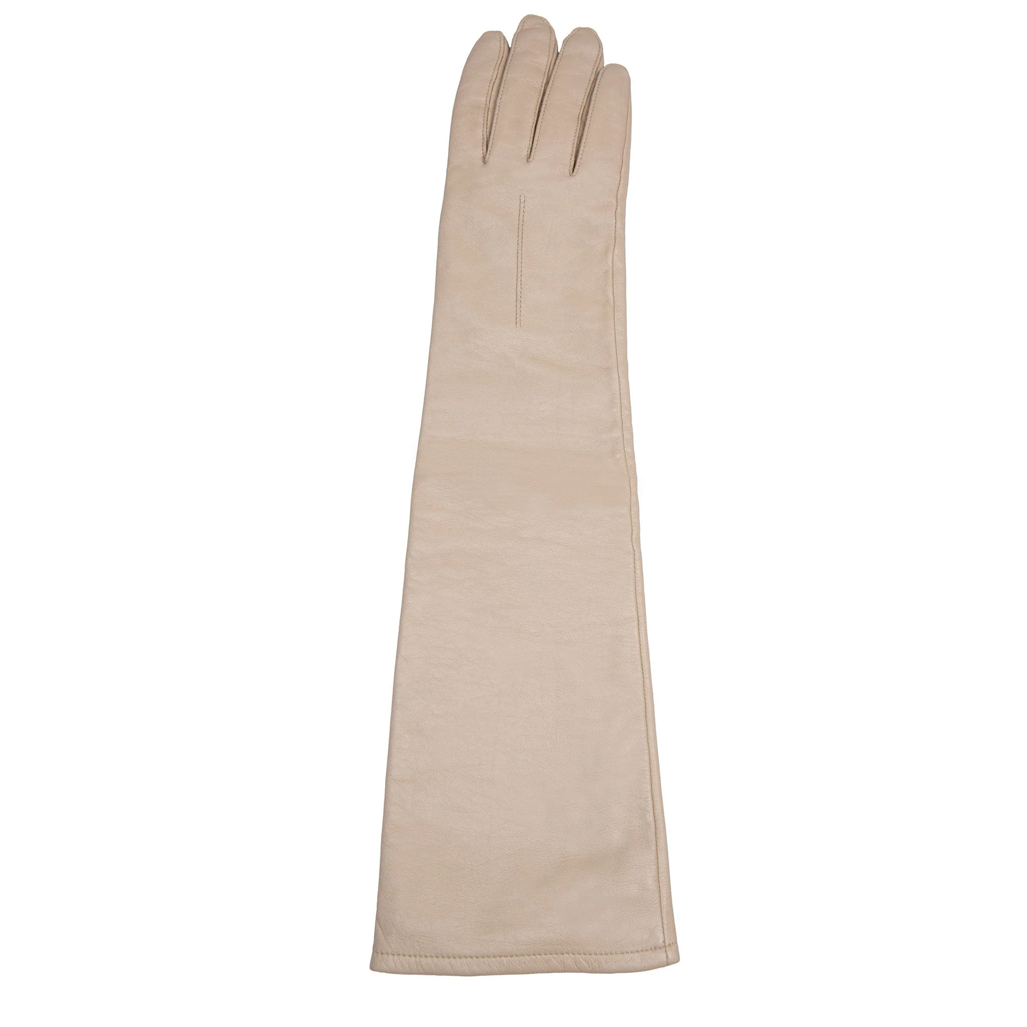Women's Single-Point Long Above-Elbow Lined Leather Gloves - Image 55