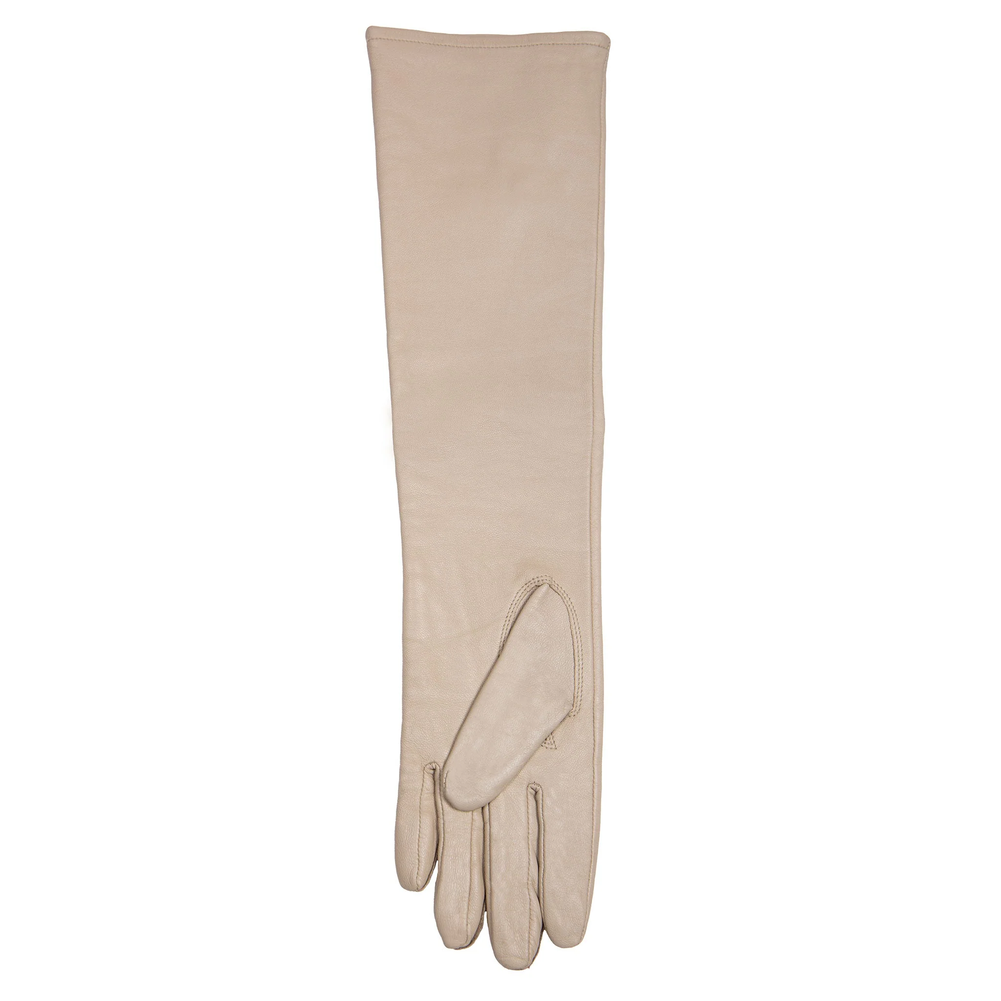Women's Single-Point Long Above-Elbow Lined Leather Gloves - Image 57