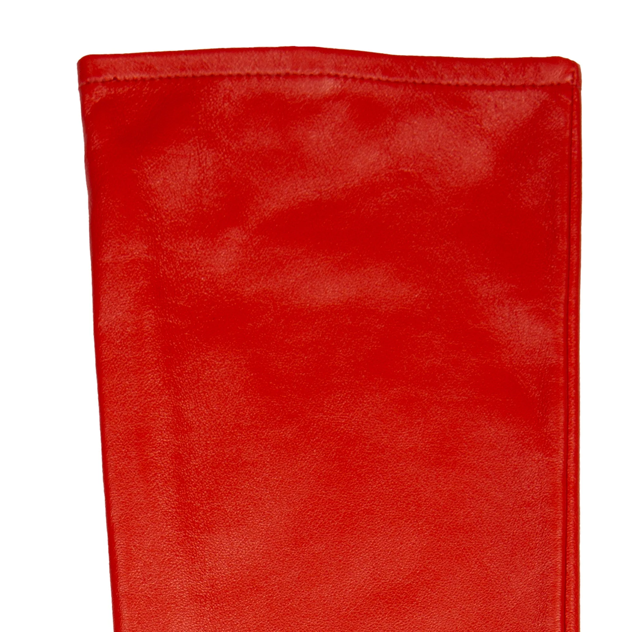 Women's Single-Point Long Above-Elbow Lined Leather Gloves - Image 8