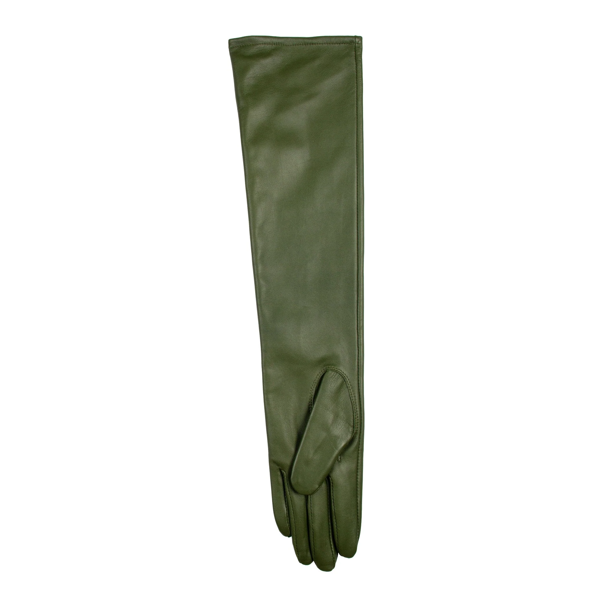Women's Single-Point Long Above-Elbow Lined Leather Gloves - Image 92